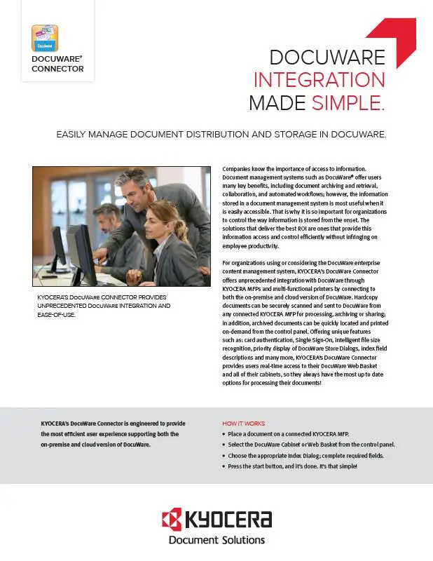 Kyocera, Software, Document Management, Docuware Connector, Coastal Document Solutions